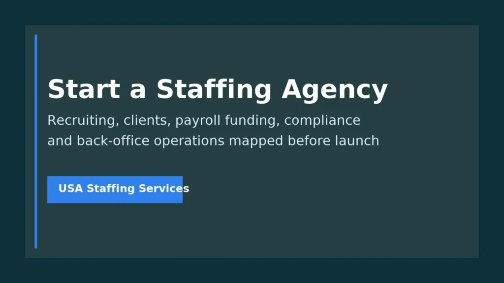 Founder planning how to start a staffing agency with back-office support