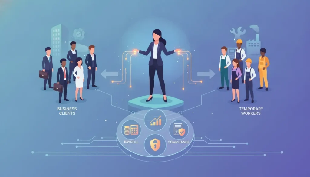 Staffing agency founder connecting employers and workers