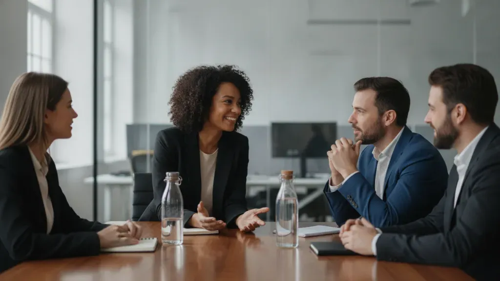 Staffing agency marketing conversation between an independent agency owner and employer clients